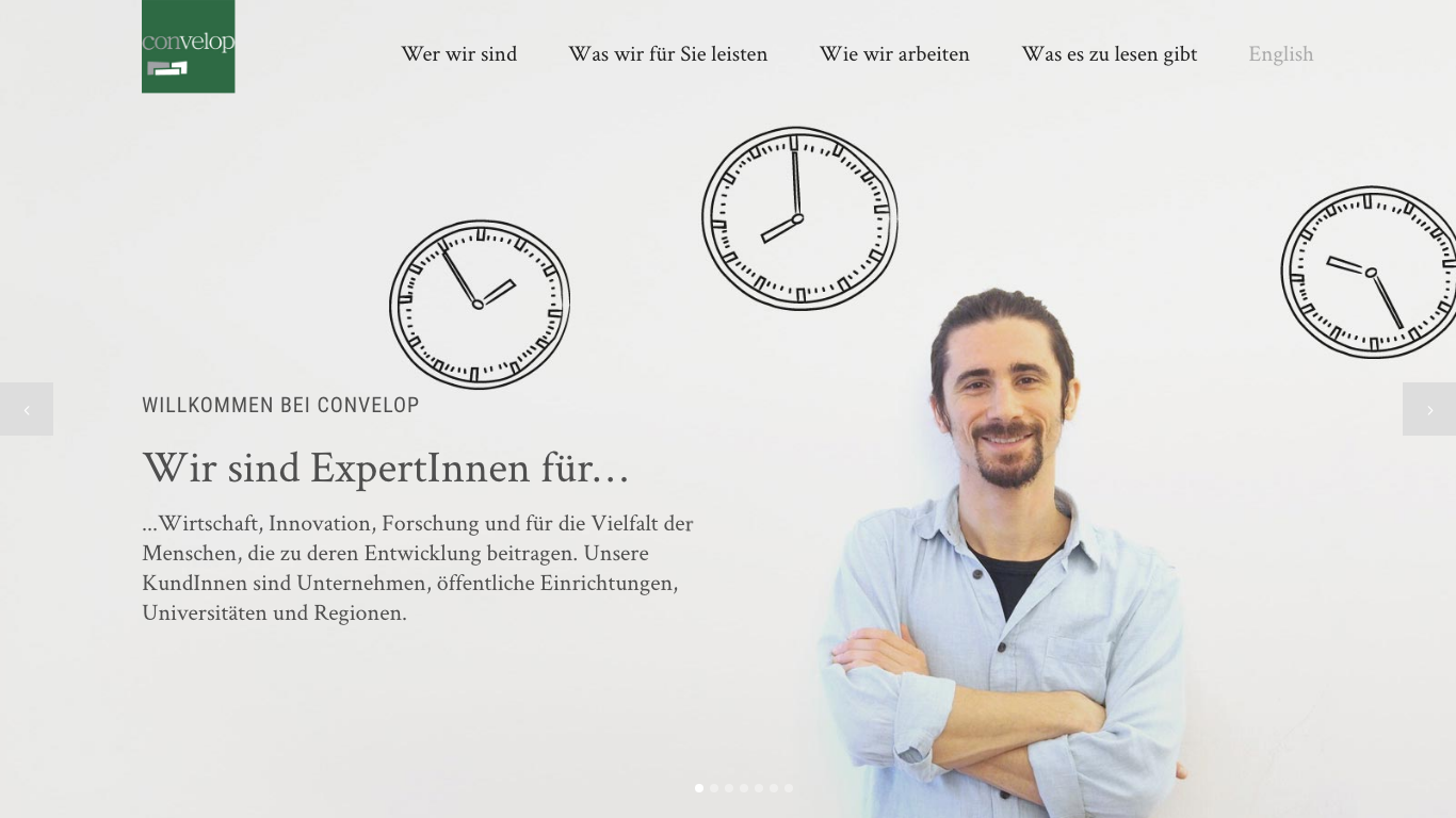 convelop - cooperative knowledge design GmbH Screenshot of the company website