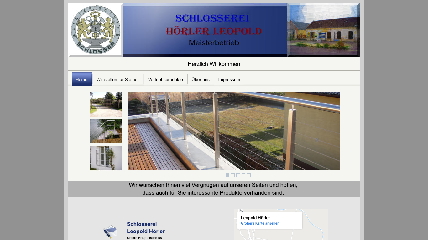 Leopold Hörler Screenshot der Firmen-Webseite