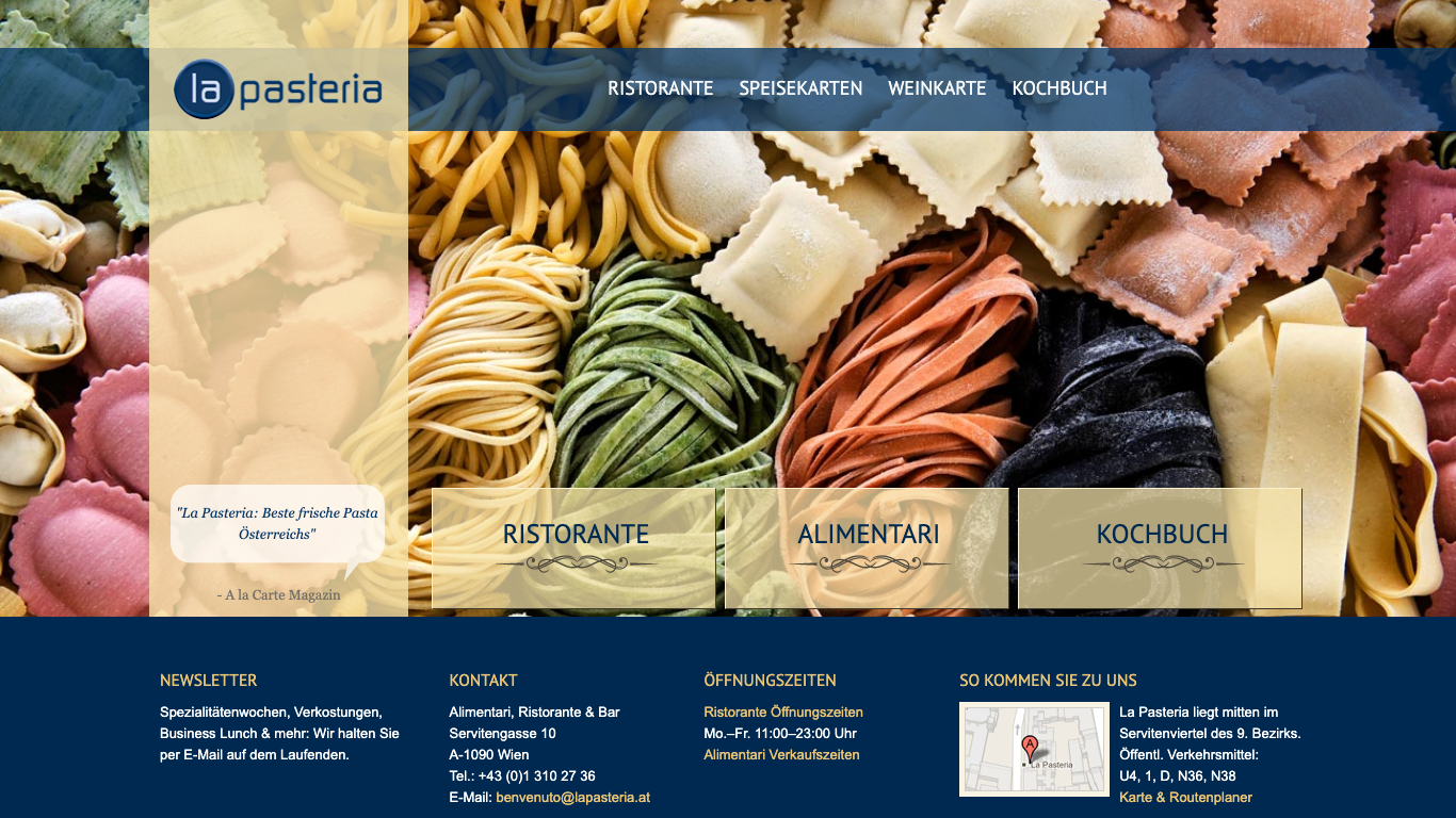 Xerxes Panzenböck Screenshot of the company website
